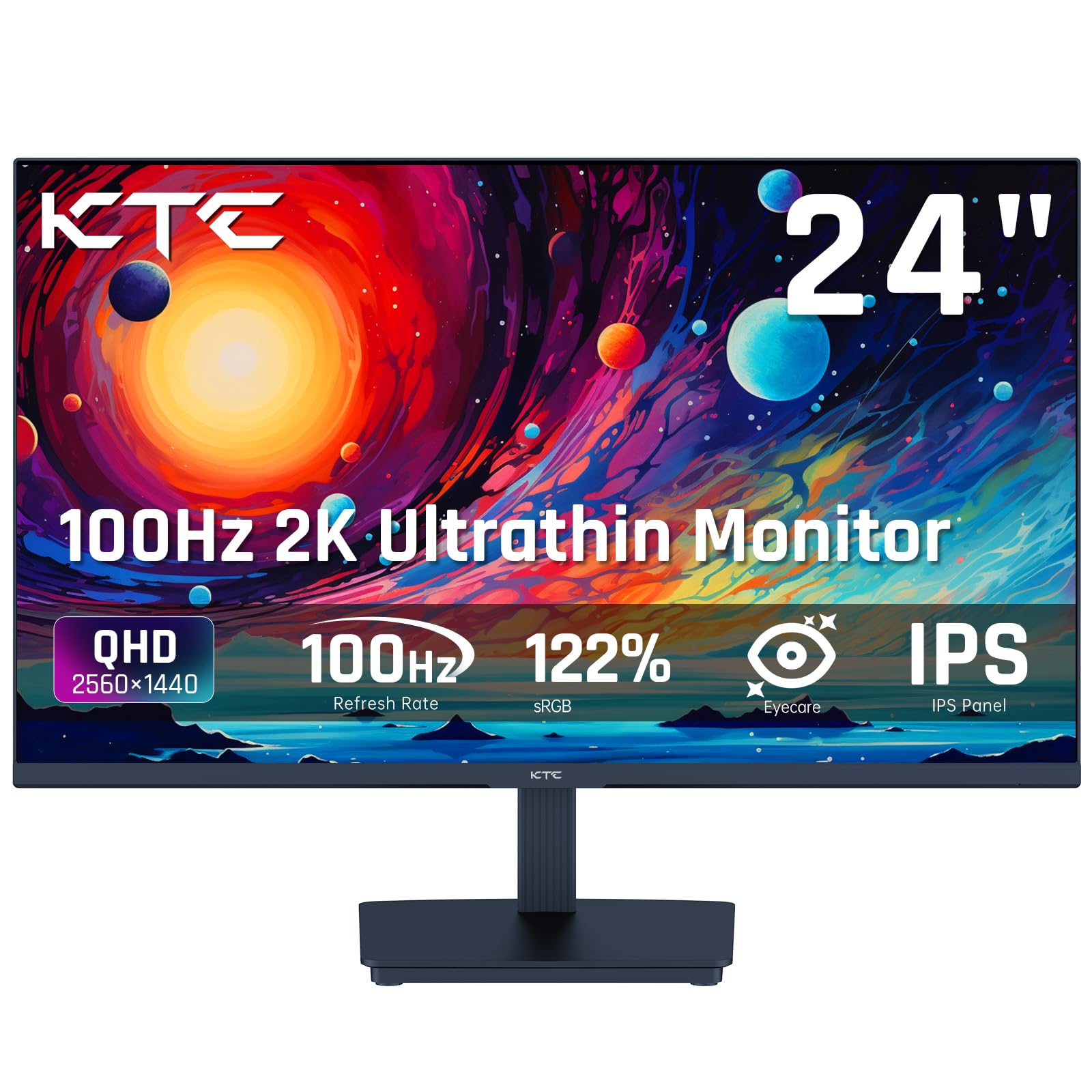 KTC 24 inch gaming monitor with 100Hz refresh rate QHD ultrathin IPS panel from craques