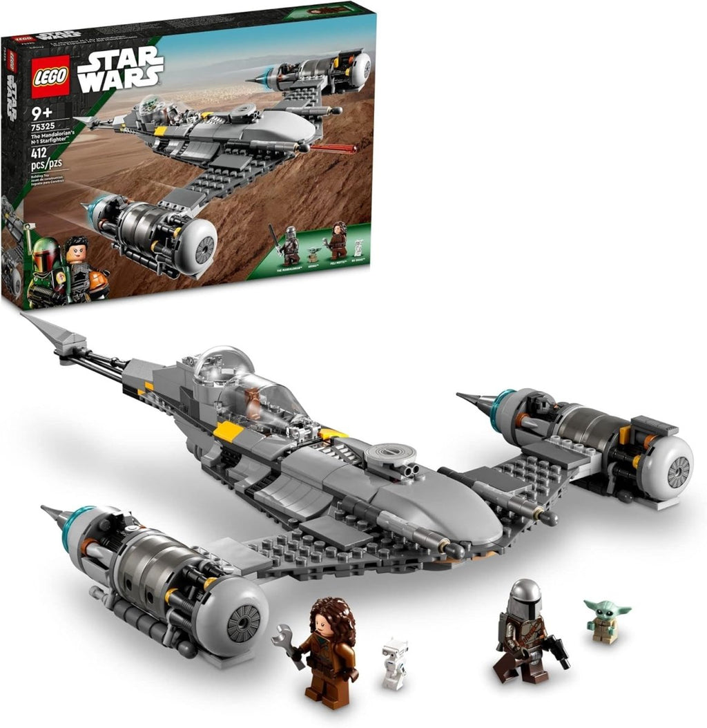 LEGO Star Wars N-1 Starfighter set with detailed spaceship and four character minifigures from craques