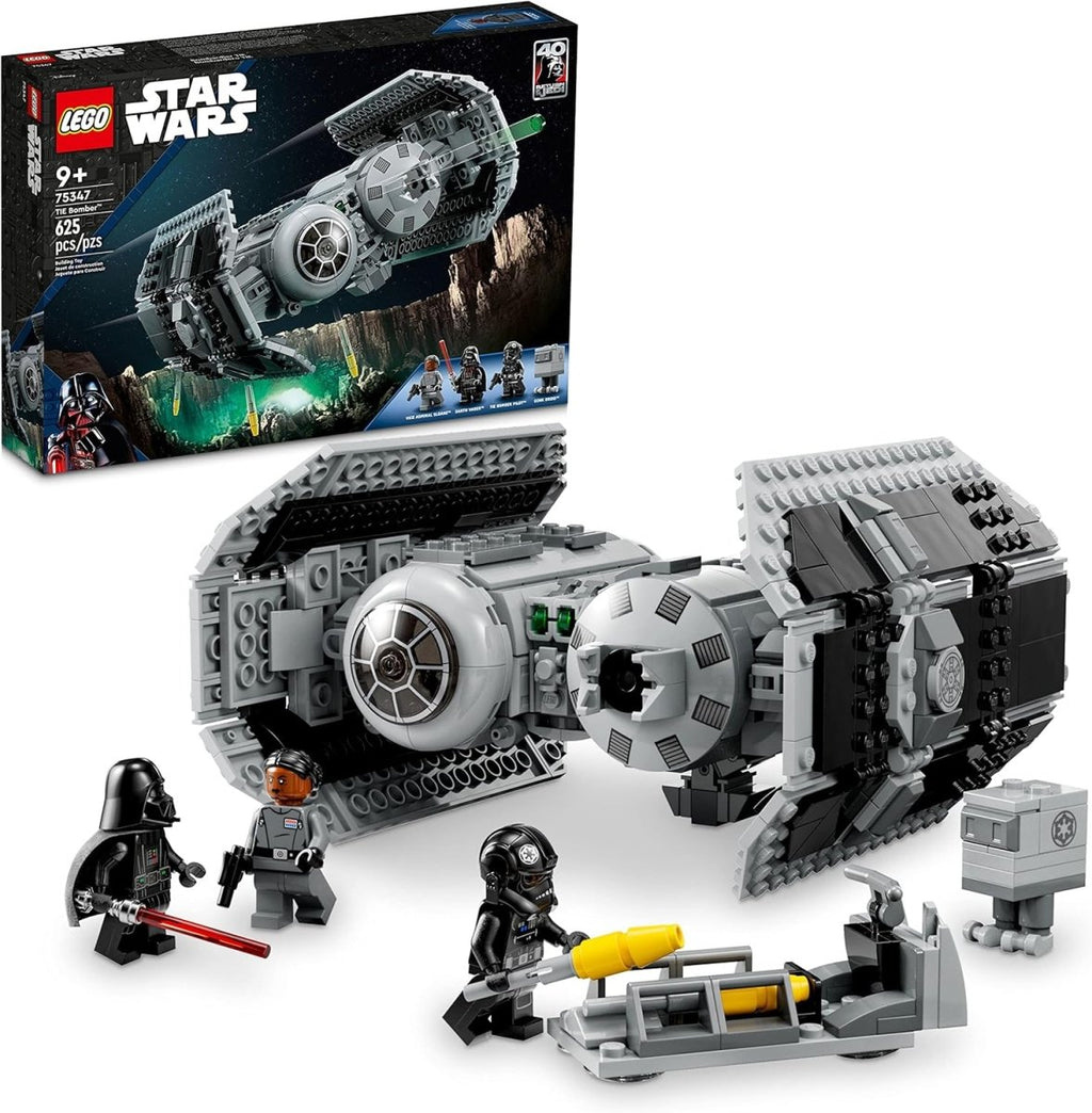 LEGO Star Wars TIE Bomber set with detailed spaceship and four character minifigures by craques