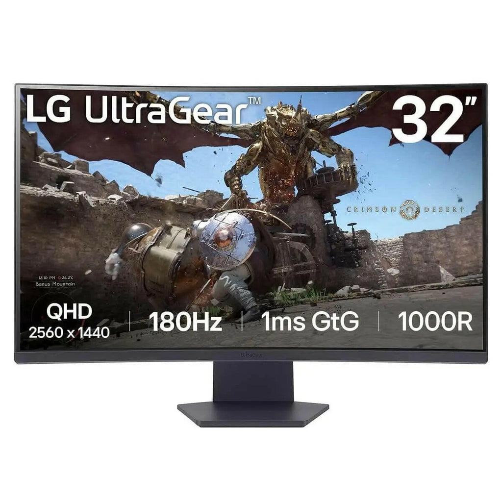 LG Ultragear 32 inch gaming monitor with QHD 2560x1440 resolution and 180Hz refresh 