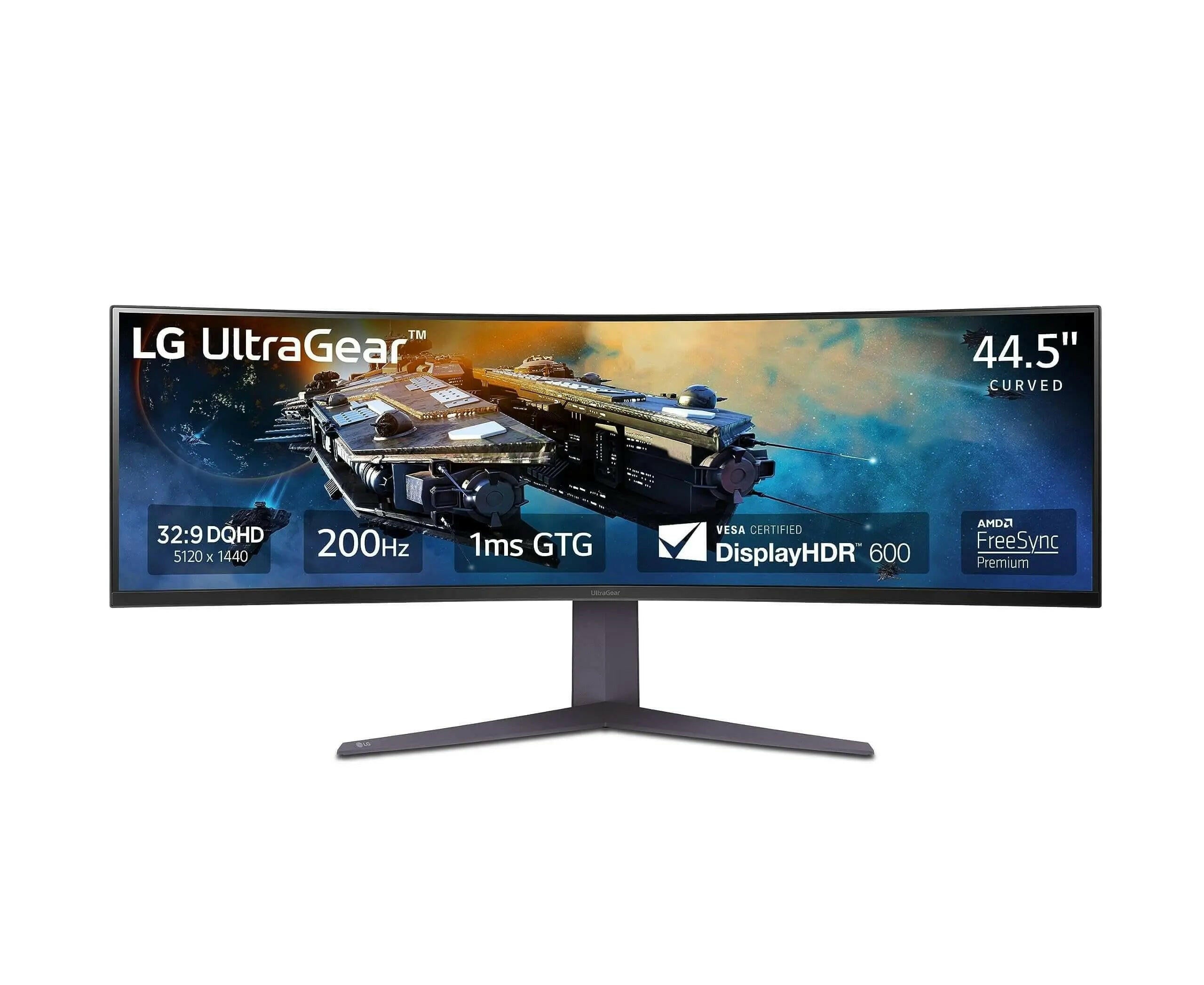 LG Ultragear 32 inch gaming monitor with curved ultra-wide display and high refresh rate for immersive gaming
