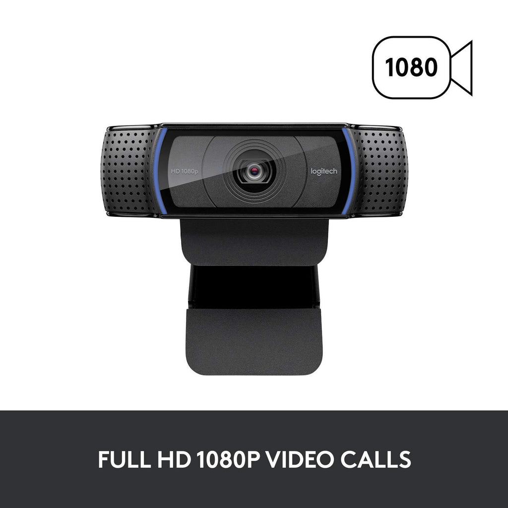 Logitech C920x HD Pro Webcam in black with full HD 1080p video call capability