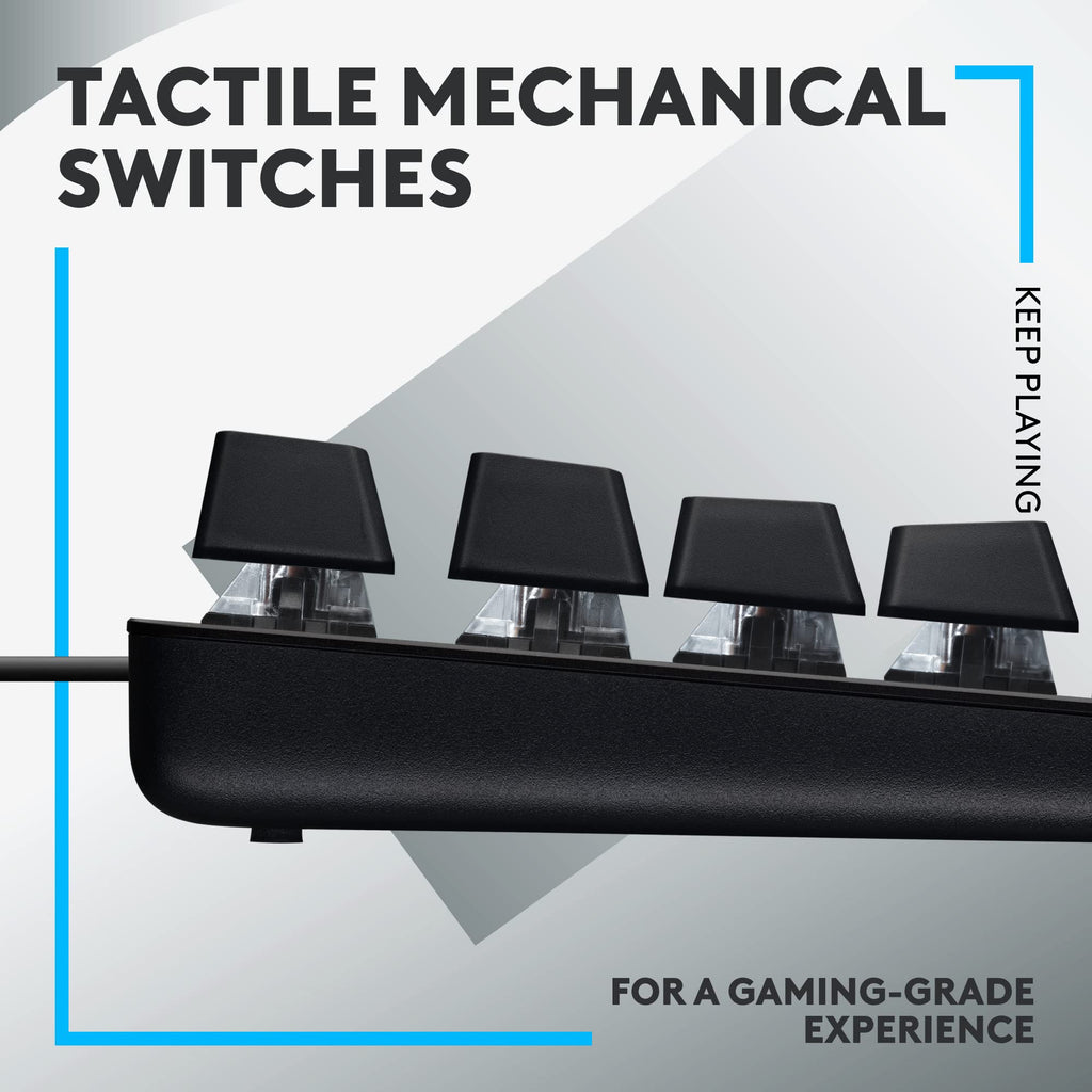 Close-up of tactile mechanical switches on Logitech G502 HERO gaming mouse for gaming-grade experience