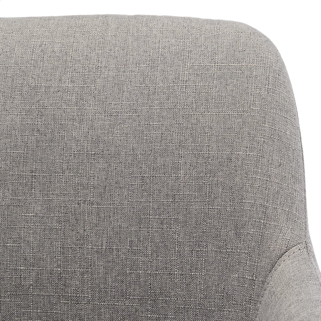 Close-up of grey fabric texture on the backrest of a modern home office desk chair by craques