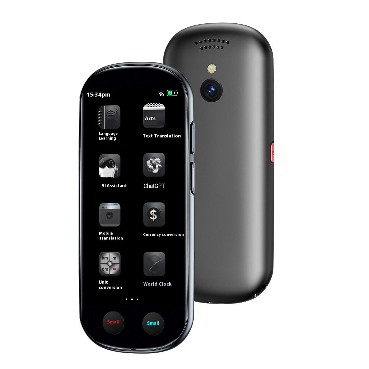 Dropshipman multi-language simultaneous translator device with touch screen and AI assistant features