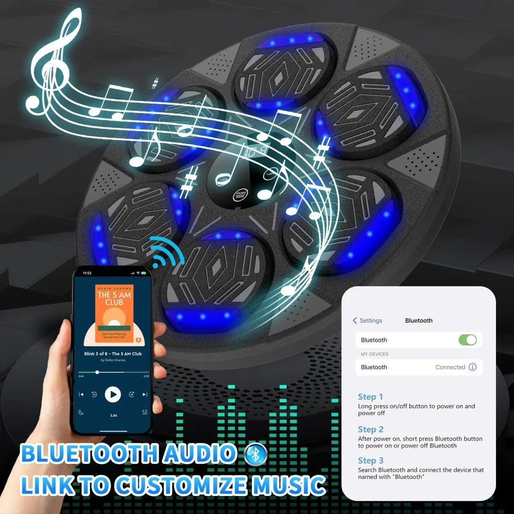 Craques music boxing machine for home with Bluetooth audio and customizable music via smartphone app