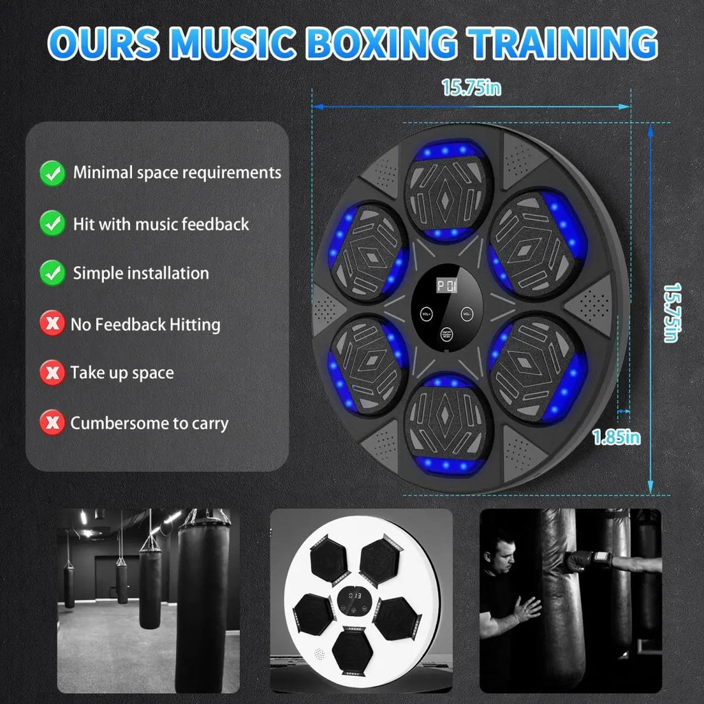 Craques music boxing machine for home with LED lights and compact design for easy installation