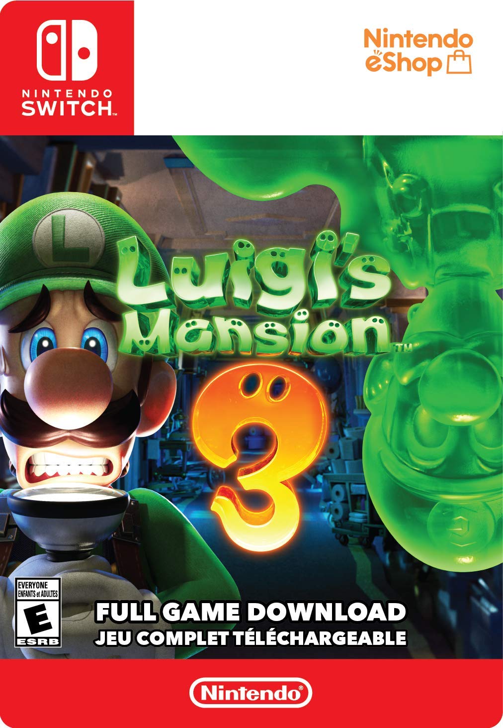Luigis Mansion 3 CAN version Nintendo Switch full game download cover art