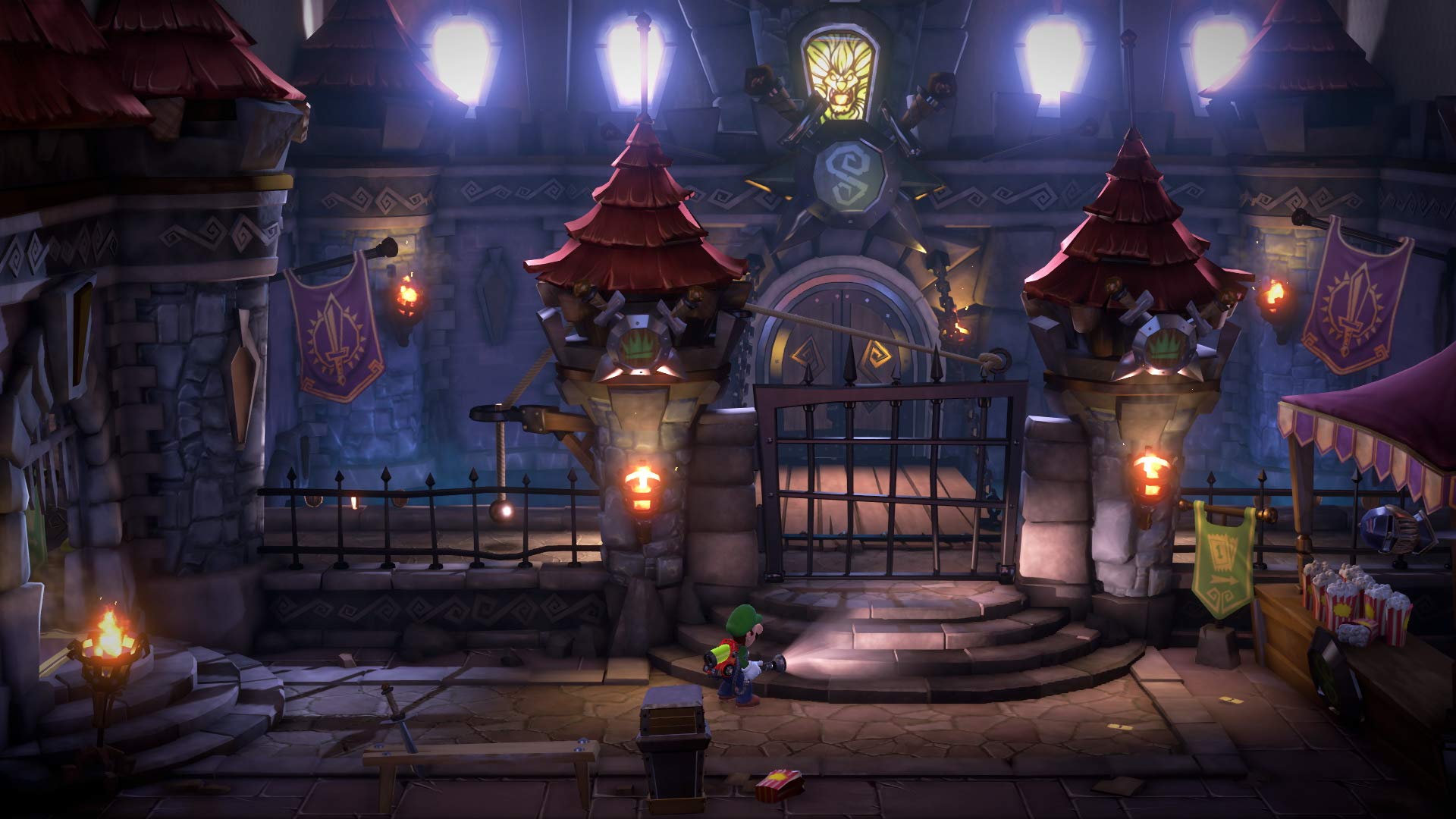 Luigi exploring haunted mansion entrance in Luigi's Mansion 3 CAN version by craques