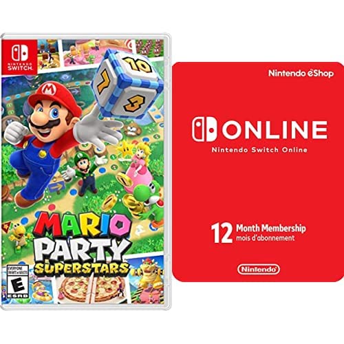 Mario Party Superstars Switch Game by Craques - Nintendo / Standard + 12-Month NSO