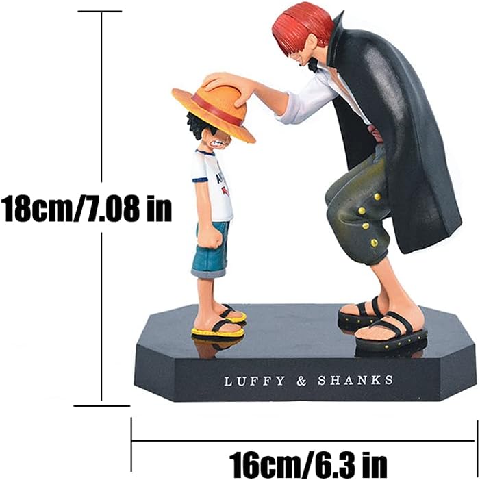 One Piece Shanks and Luffy action figure 7 inch tall collector display with detailed character poses