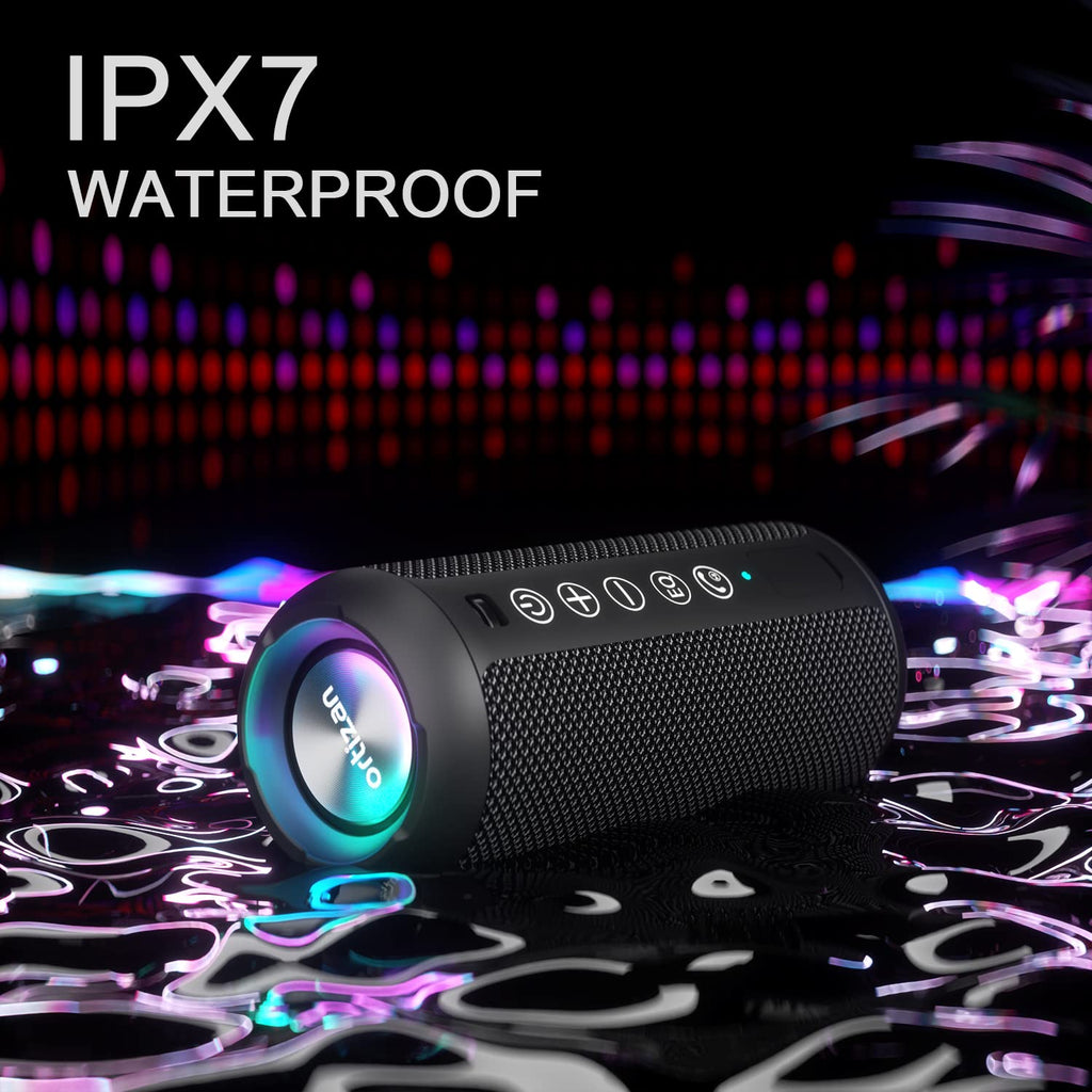 Craques portable waterproof Bluetooth speaker with IPX7 water resistance and colorful LED lights