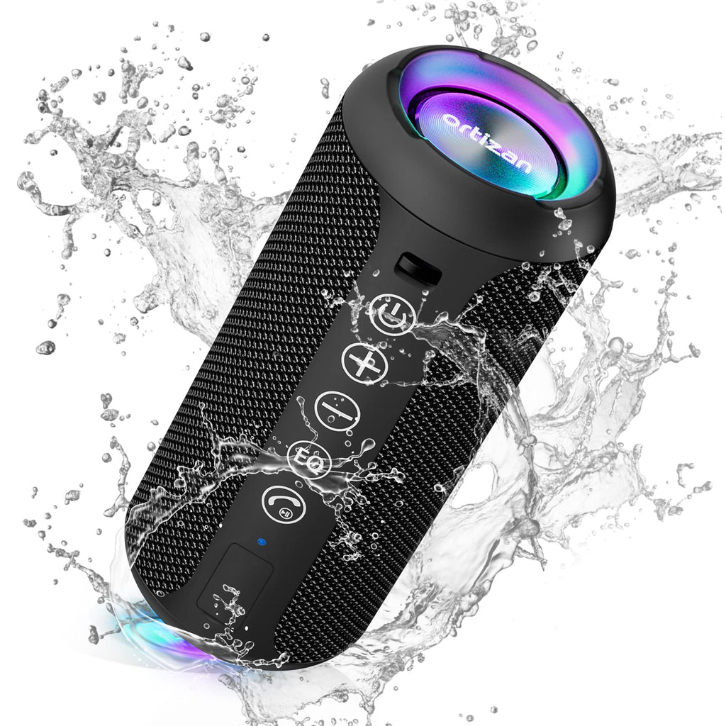 Craques portable waterproof Bluetooth speaker with splash-proof design and colorful LED lights