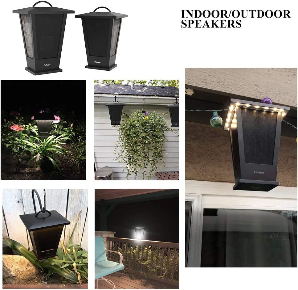 Craques waterproof Bluetooth speakers outdoor in black lantern design for garden and patio use