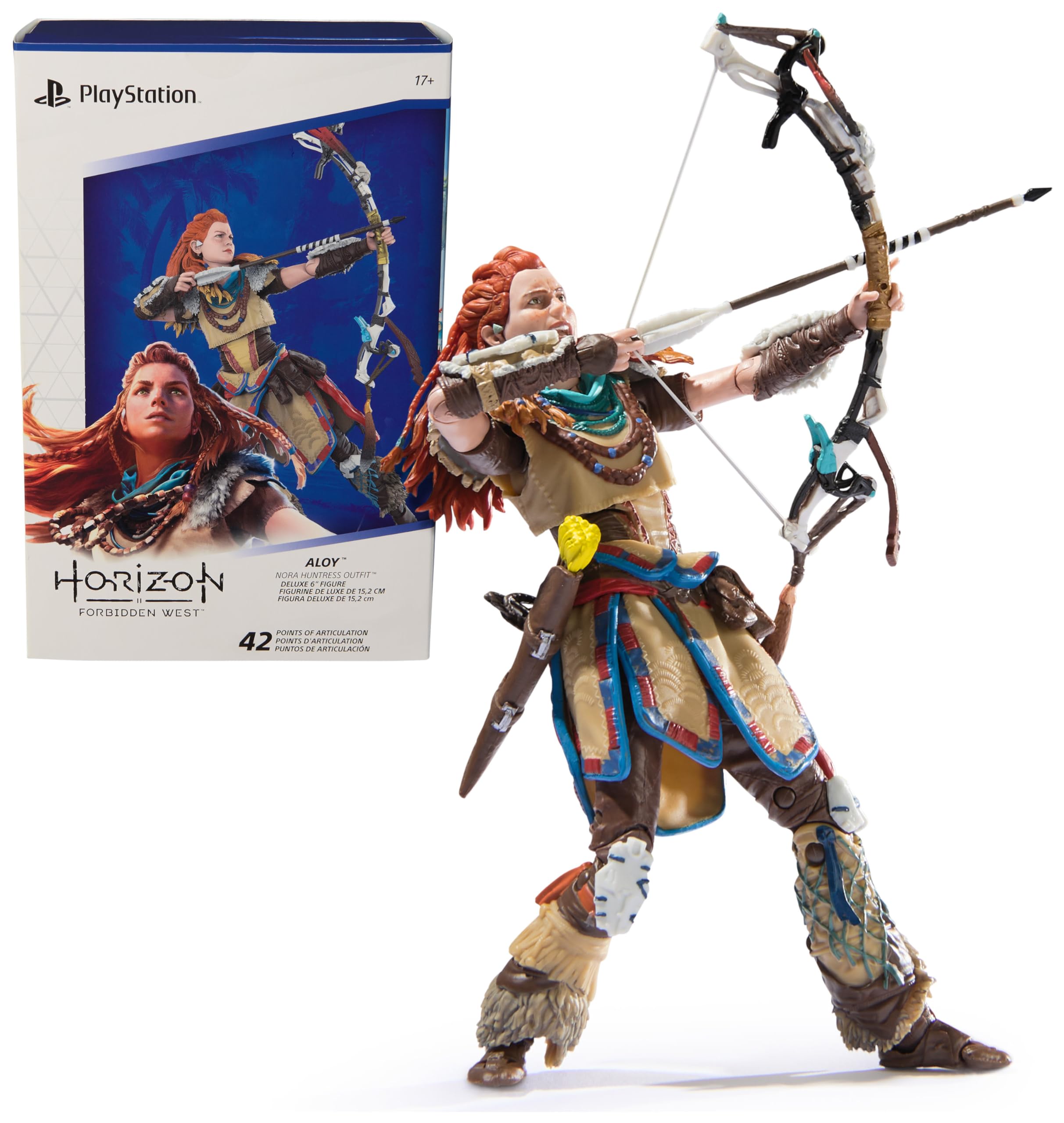 Horizon Forbidden West Aloy action figure with bow and arrow and collectible packaging by craques