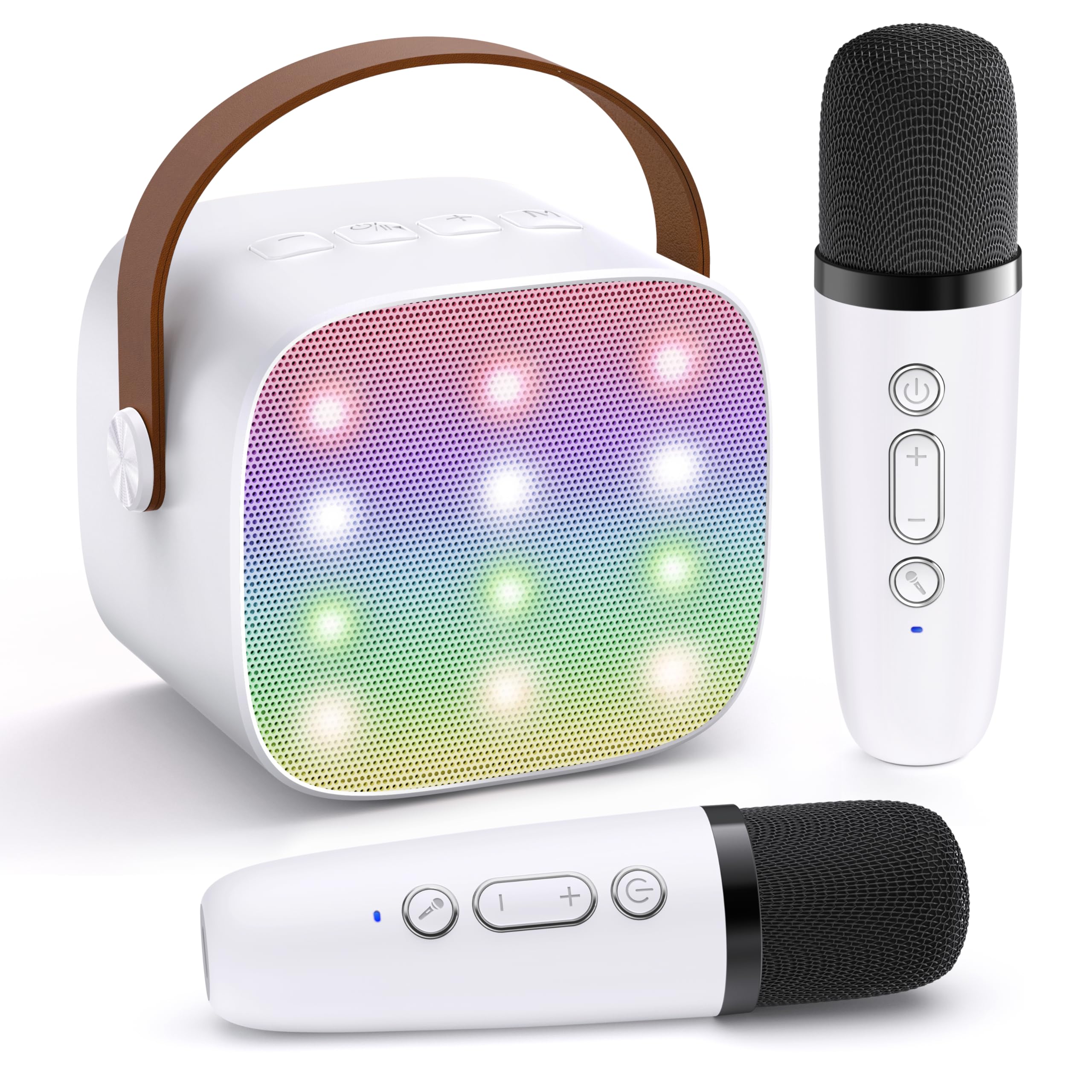 Craques portable karaoke machine for kids with colorful LED lights 