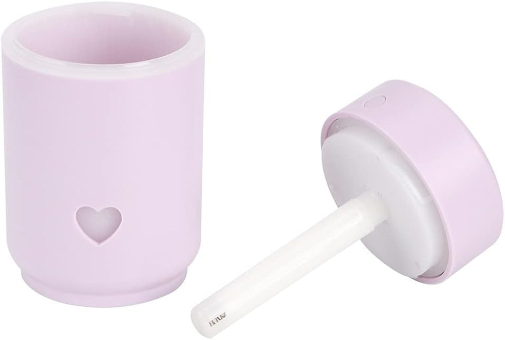 Craques portable mini humidifier for bedroom in soft pink with heart design and detachable lid