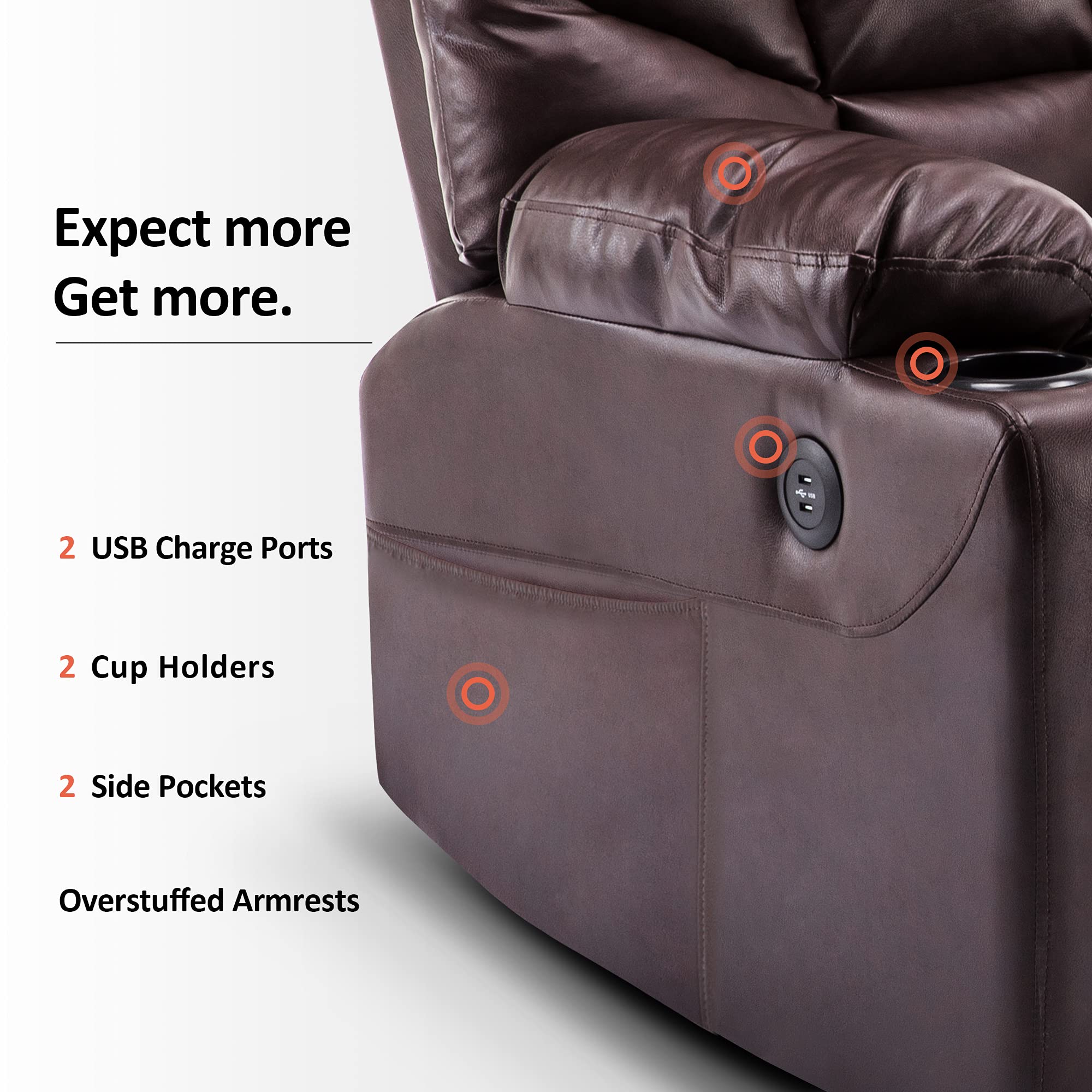 Craques Power Lift Recliner with Massage and Heat