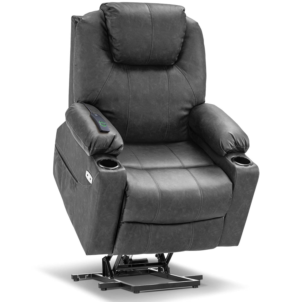 Craques Power Lift Recliner with Massage and Heat - Medium / Grey