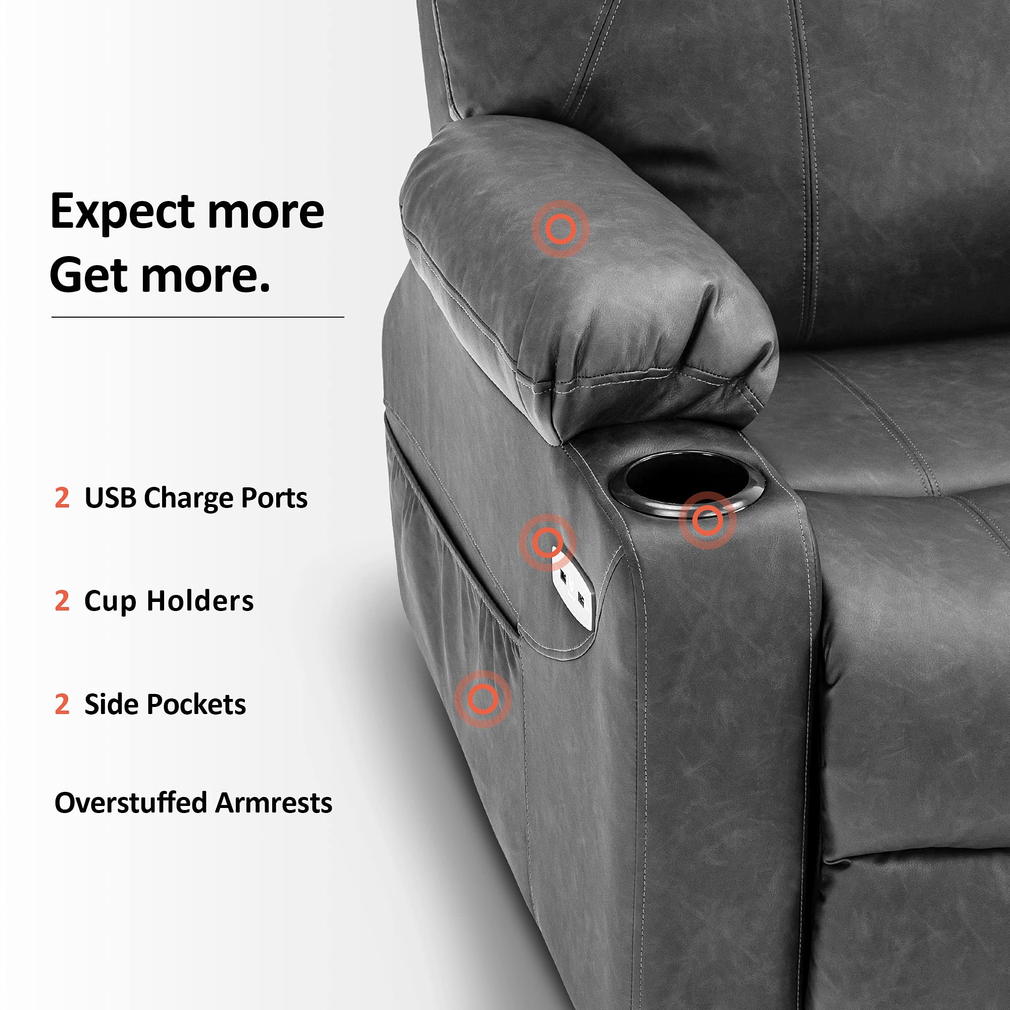 Craques Power Lift Recliner with Massage and Heat