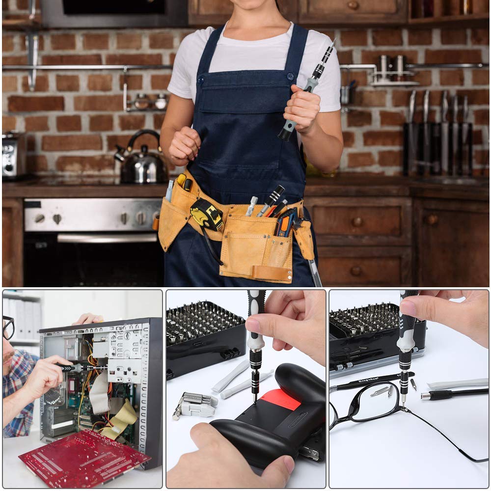 Craques precision screwdriver set used for electronics repair including computer and glasses maintenance