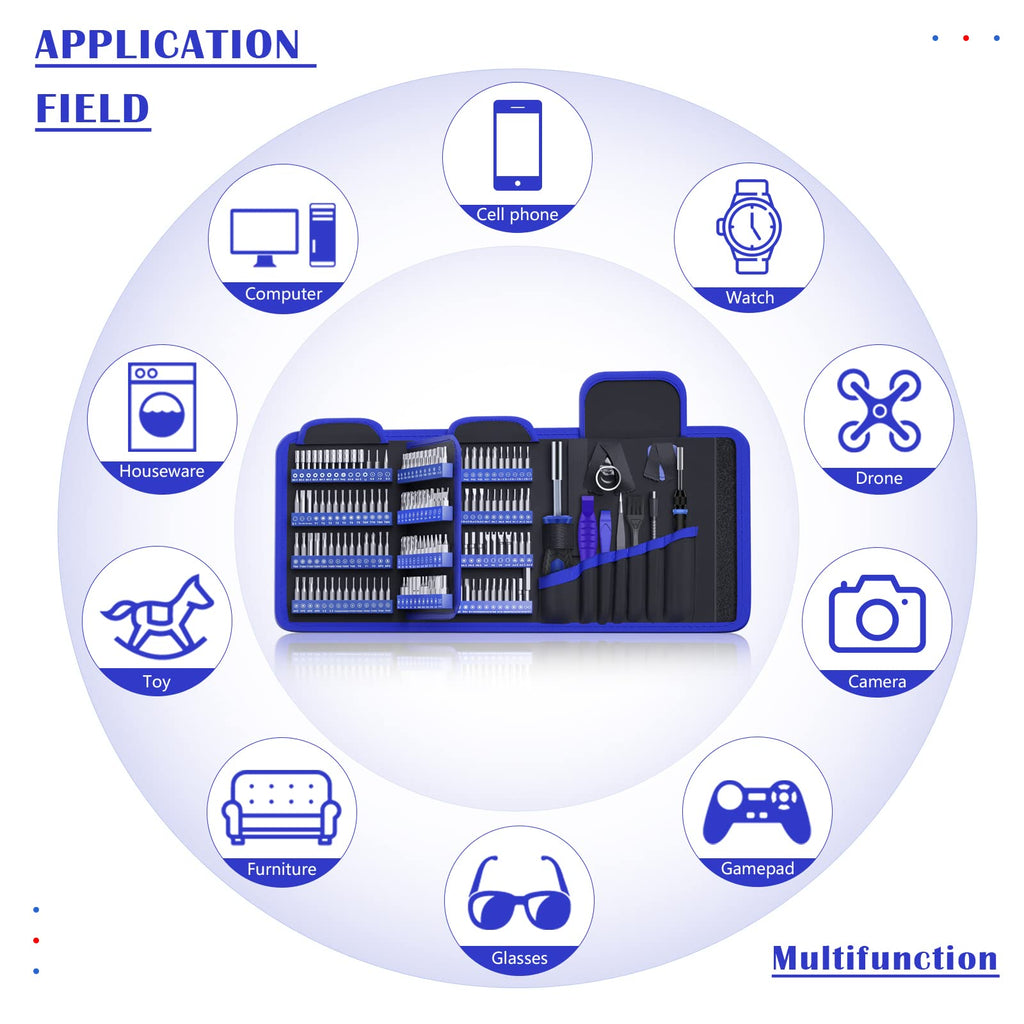 Craques precision screwdriver set with multiple bits and tools for electronics and small devices