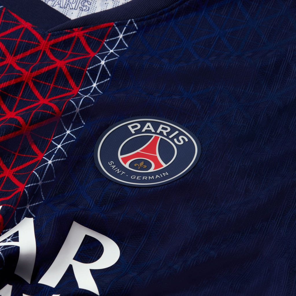 PSG 2025/26 home jersey men's featuring the iconic Paris Saint-Germain logo and stylish design