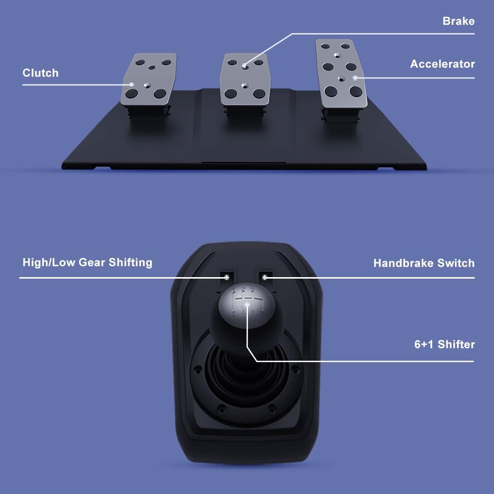 Craques PXN V9 Racing Wheel for PC with Pedals & Shifter