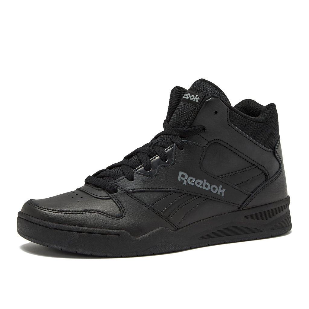Black Reebok basketball shoes for men with high top design and cushioned sole