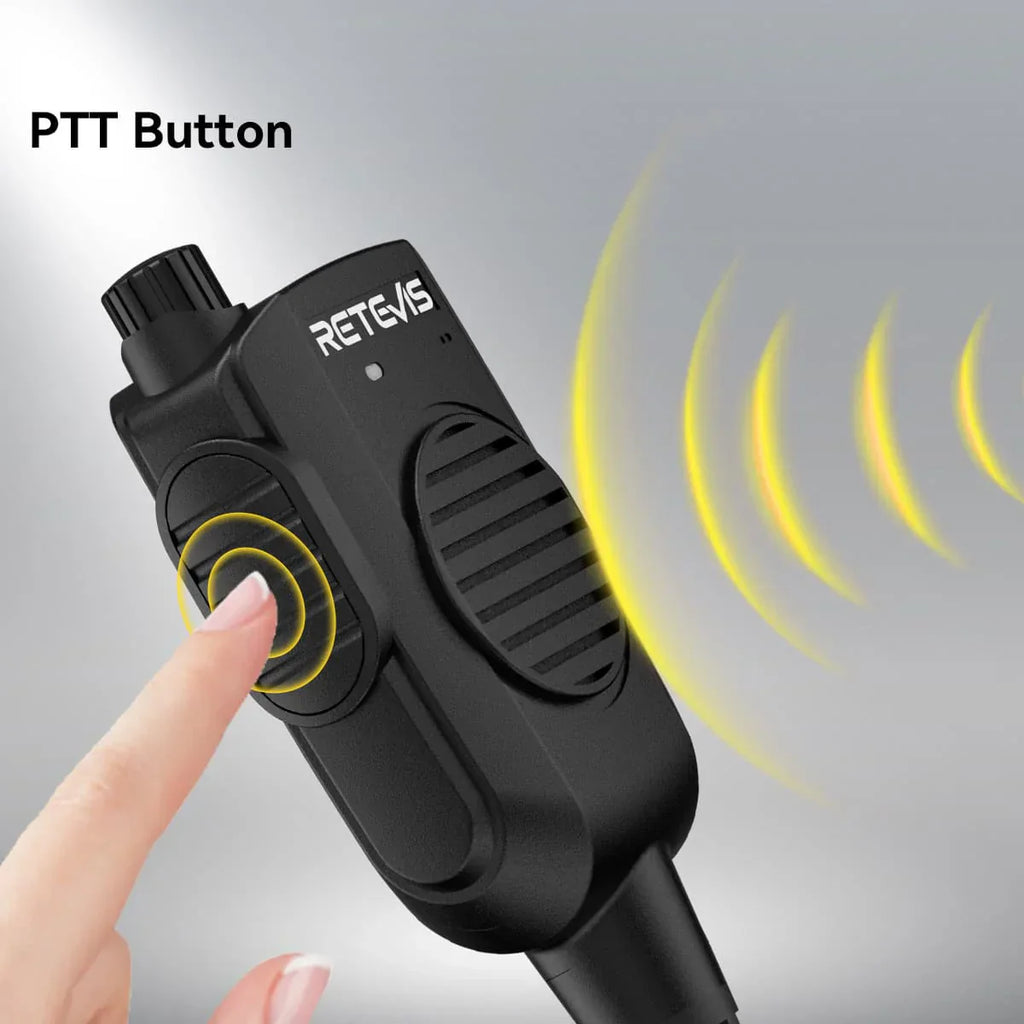 AI Noise-Canceling Speaker Mic – Retevis HK011 2-Pin Connector, Clear Voice Transmission