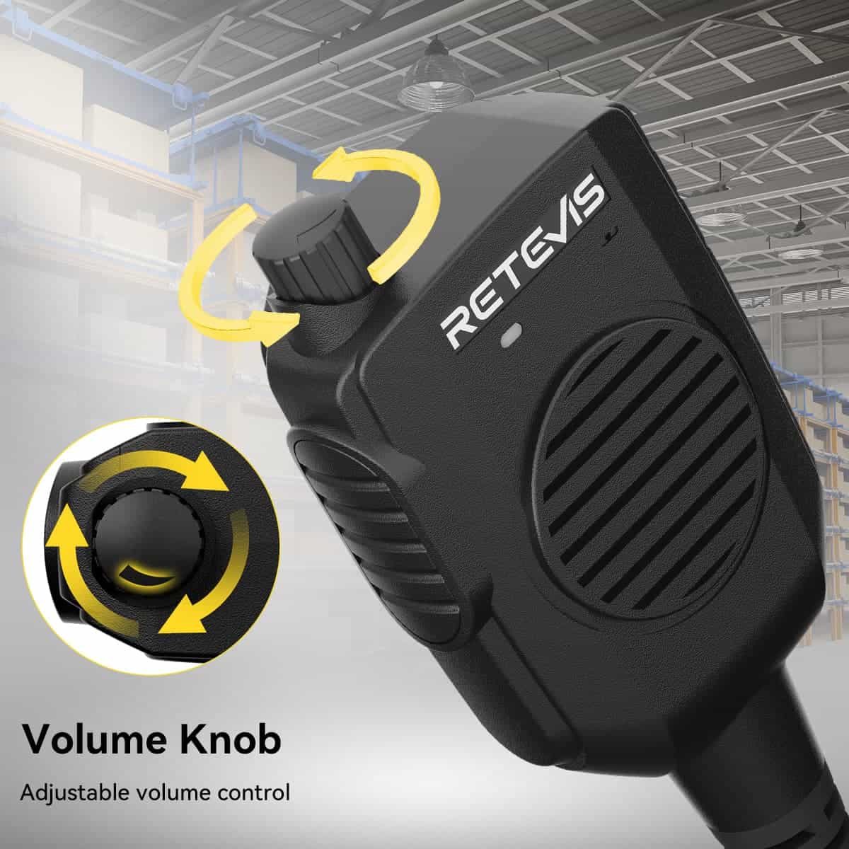 AI Noise-Canceling Speaker Mic – Retevis HK011 2-Pin Connector, Clear Voice Transmission