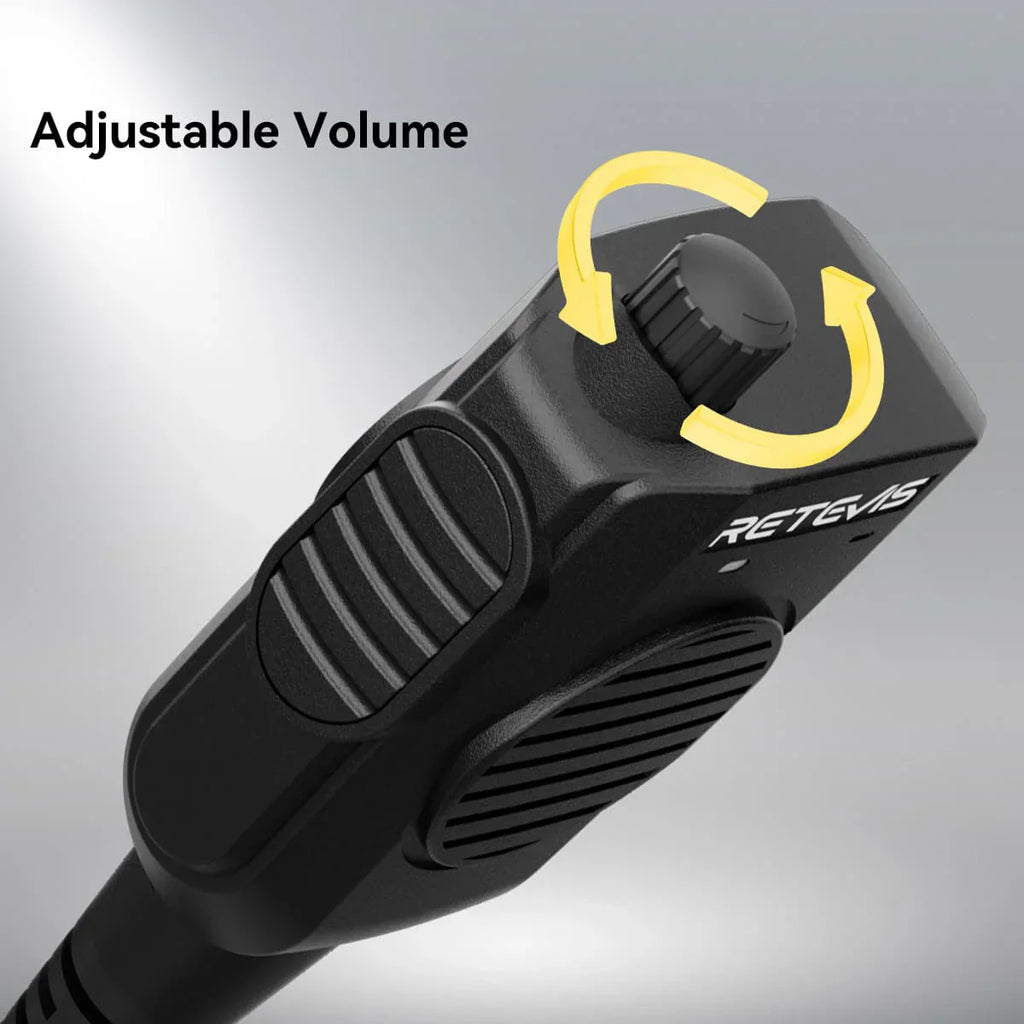 AI Noise-Canceling Speaker Mic – Retevis HK011 2-Pin Connector, Clear Voice Transmission