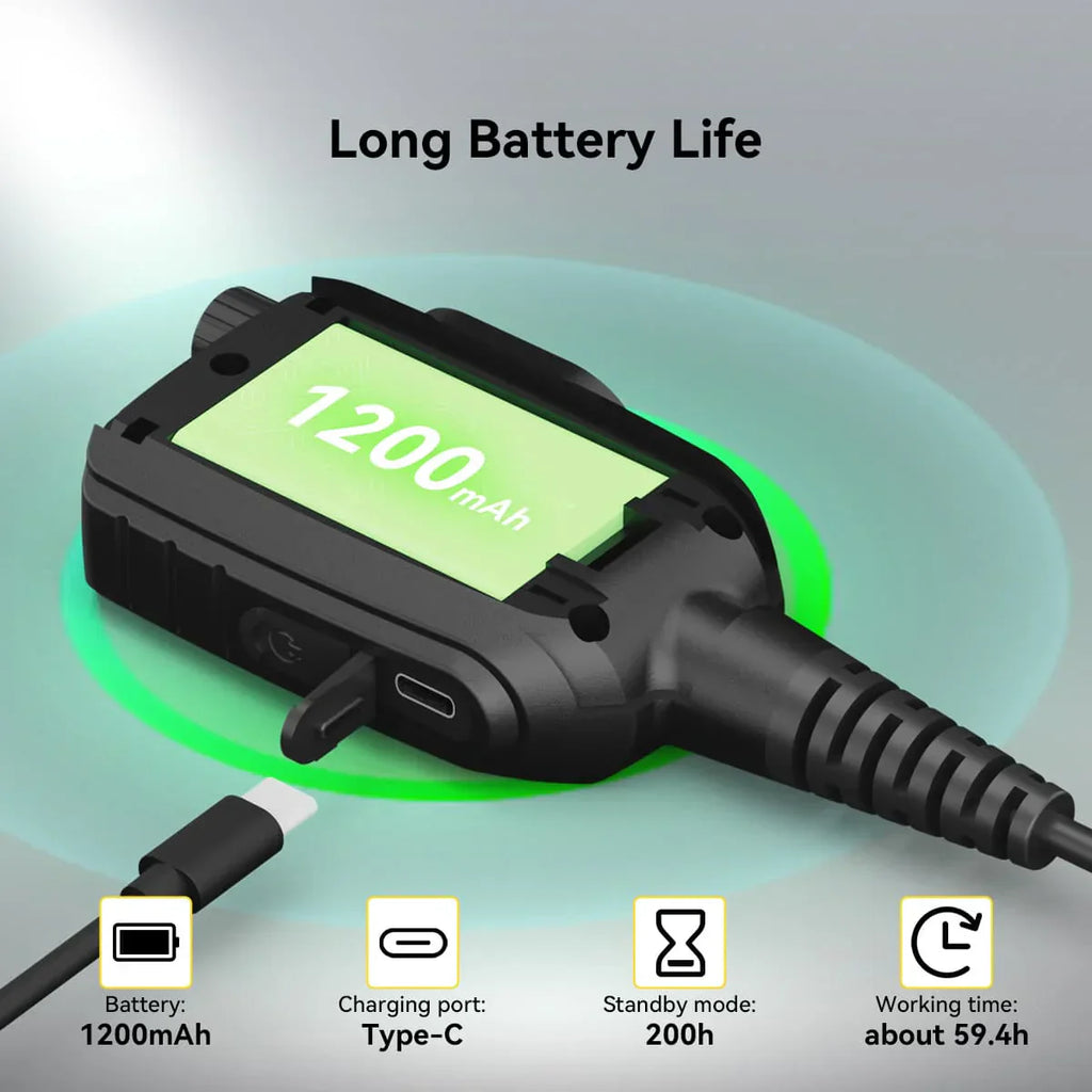 AI Noise-Canceling Speaker Mic – Retevis HK011 2-Pin Connector, Clear Voice Transmission