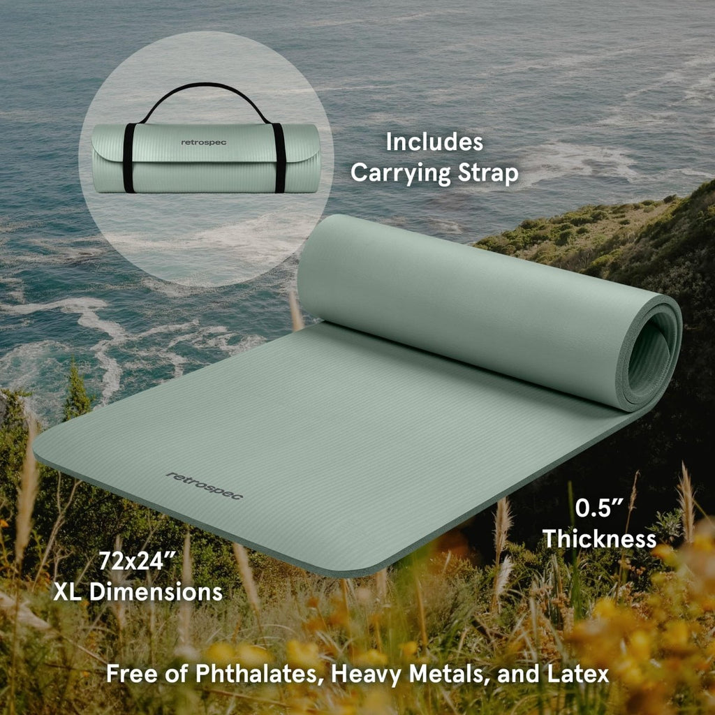 Retrospec Solana Yoga Mat 1/2" Thick - craques