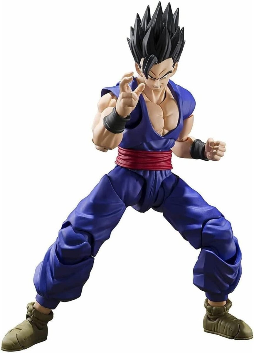 S.H. Figuarts Ultimate Gohan figure in blue outfit with detailed sculpt and dynamic pose