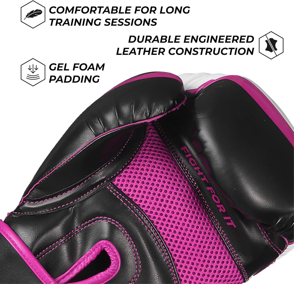 Craques gel boxing gloves for men and women with gel foam padding and durable leather construction