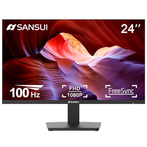 Sansui 24 inch gaming monitor with Full HD 1080p resolution and 100Hz refresh rate