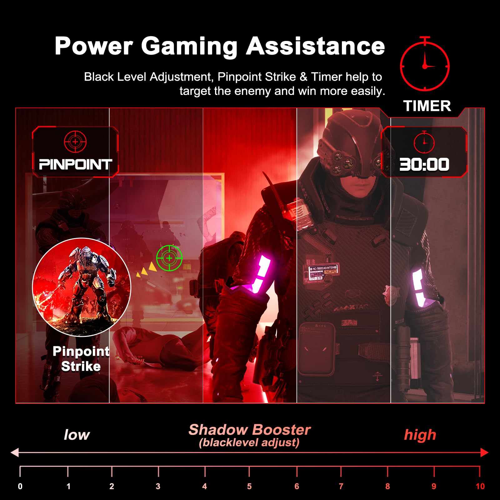 Craques 27 Inch Curved Gaming Monitor with 180Hz refresh rate, 1ms response time, Full HD display, built-in speakers, and immersive curved design