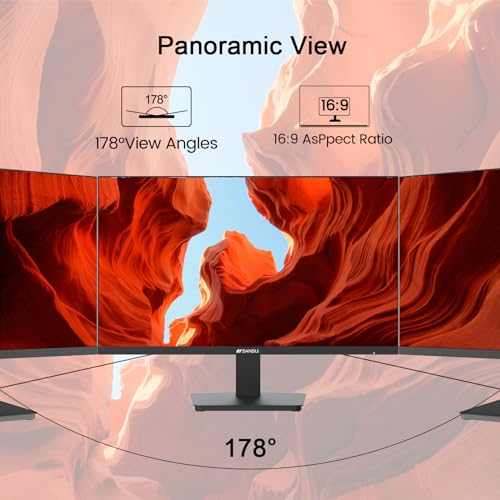 Craques 27 Inch Curved Gaming Monitor with 178-degree panoramic view and 16:9 aspect ratio for immersive gaming experience