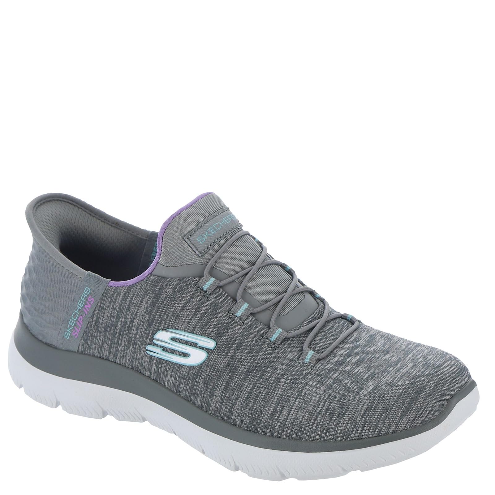 Craques women's slip-on athletic sneakers in gray with cushioned sole and elastic laces