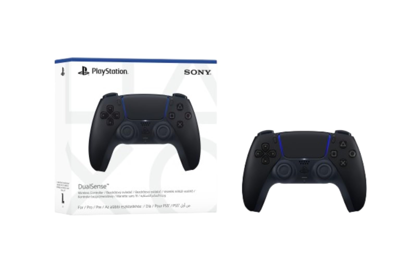 Sony PlayStation DualSense controller in black with packaging, not a Volcanic Red PS5 controller by craques