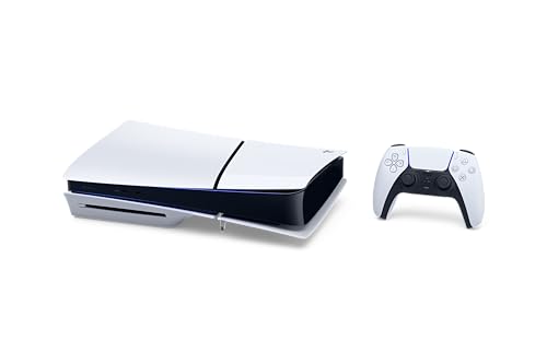 craques PlayStation 5 Digital Edition Slim console with matching wireless controller in white and black