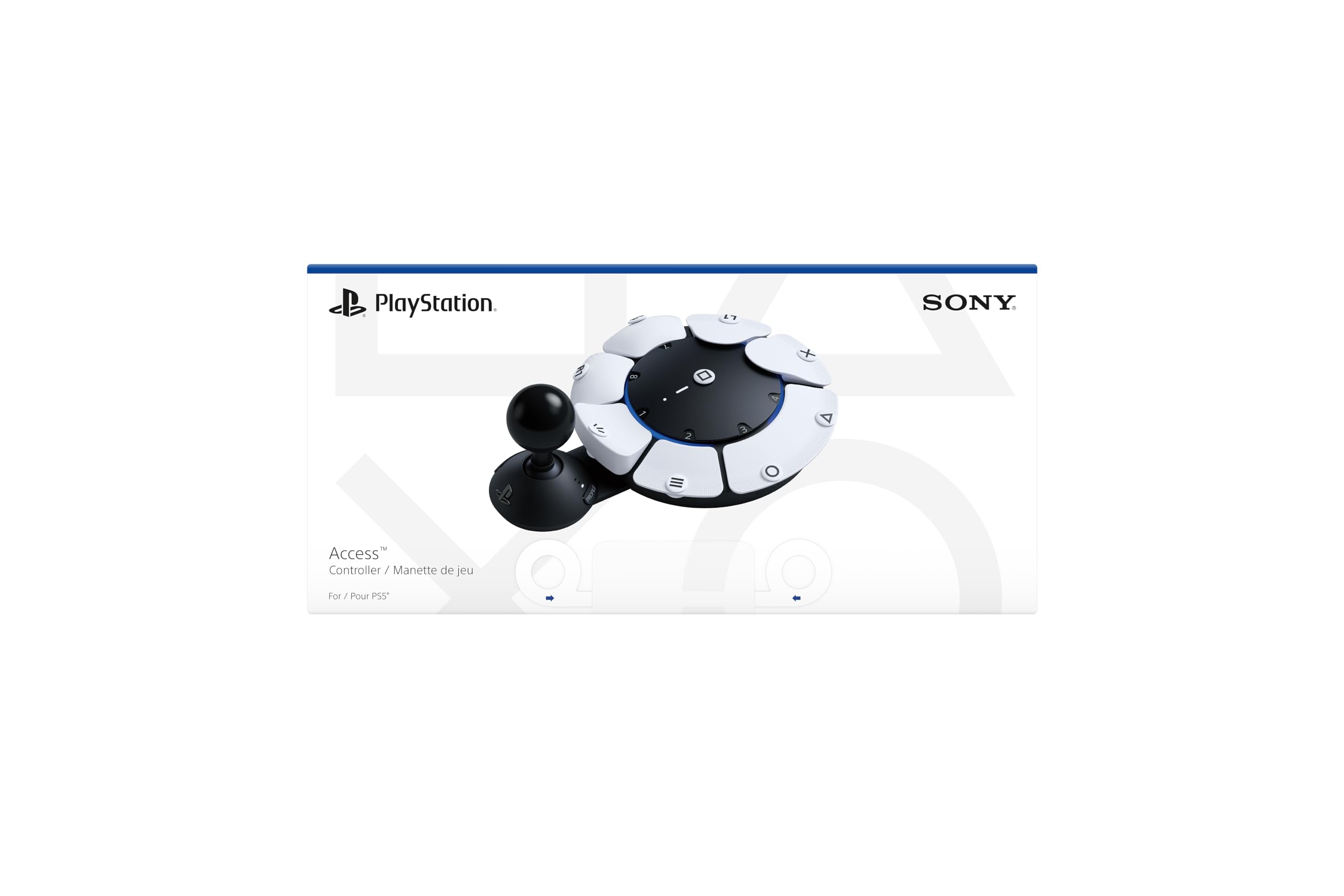 Sony PlayStation Access controller and joystick for PS5 in white and black design