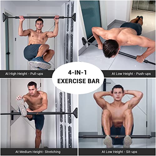 Craques 4-in-1 exercise pull up bar no screws for pull-ups push-ups stretching and sit-ups