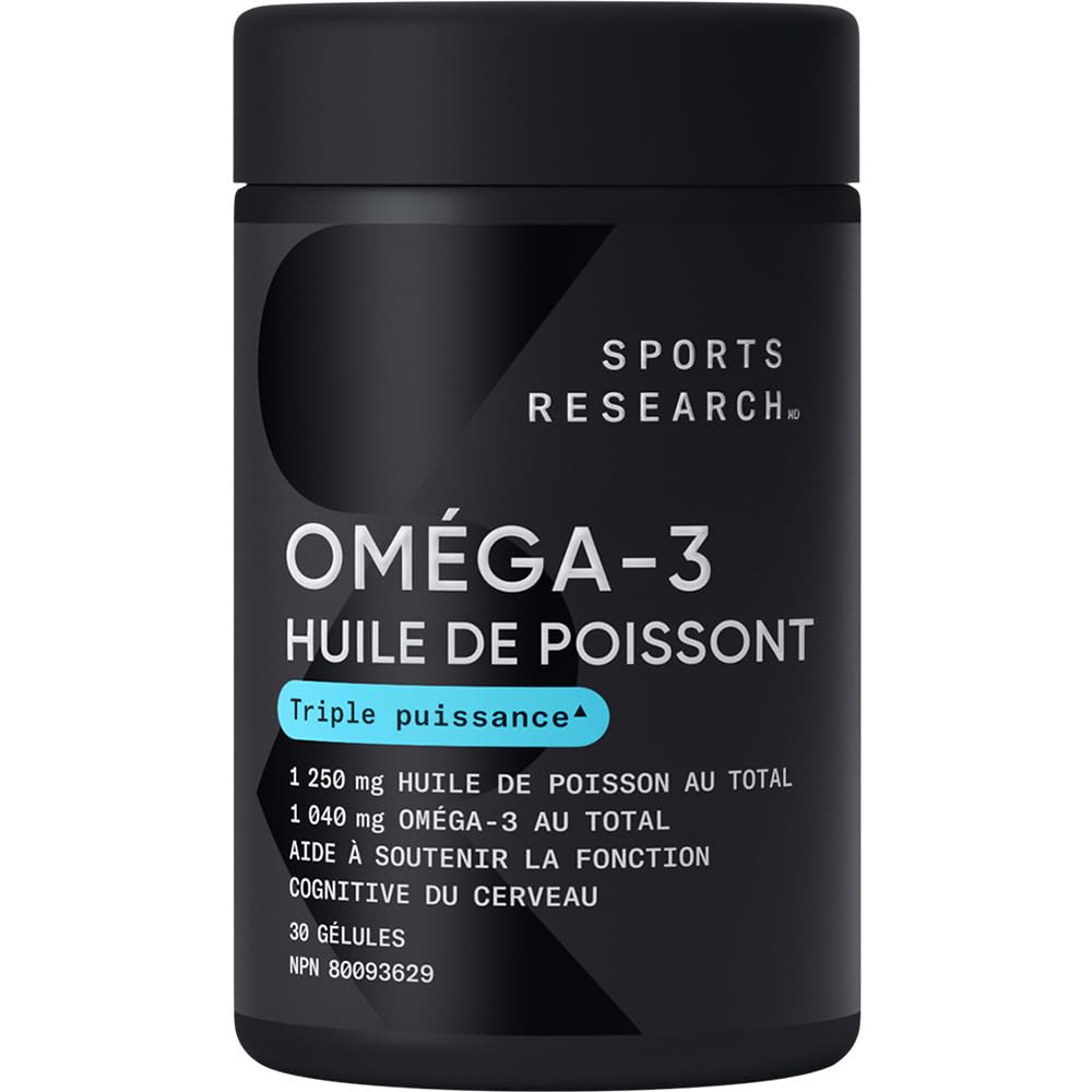 Craques triple strength omega 3 fish oil supplement bottle with 30 capsules for cognitive support