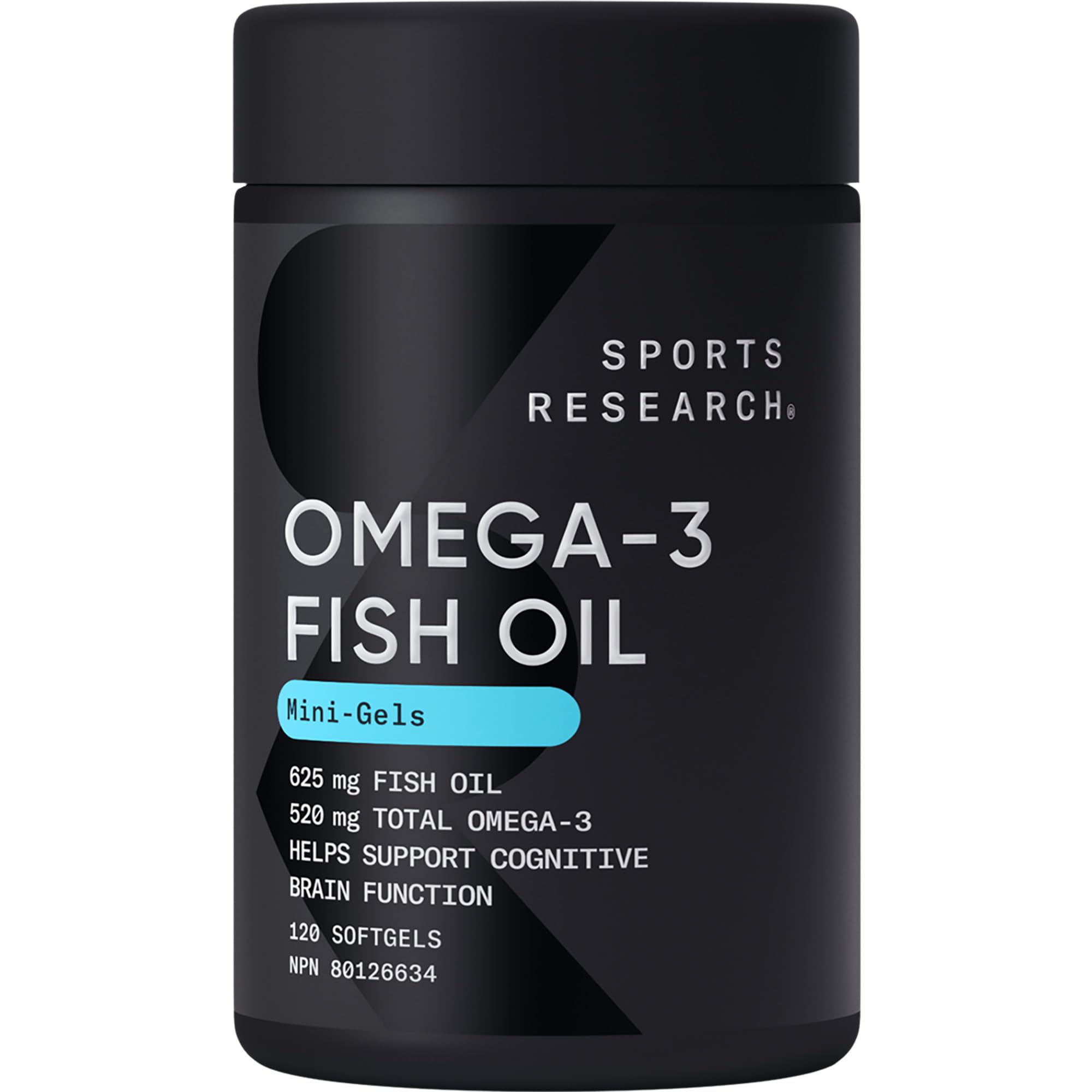 Craques triple strength omega 3 fish oil mini-gels bottle with 120 softgels for cognitive support