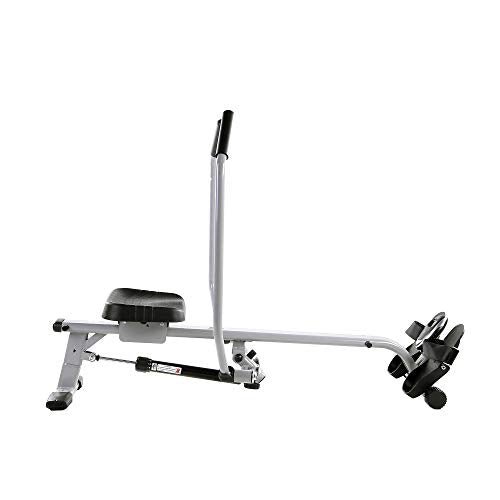 Craques compact rowing machine for home gym with padded seat and adjustable foot pedals