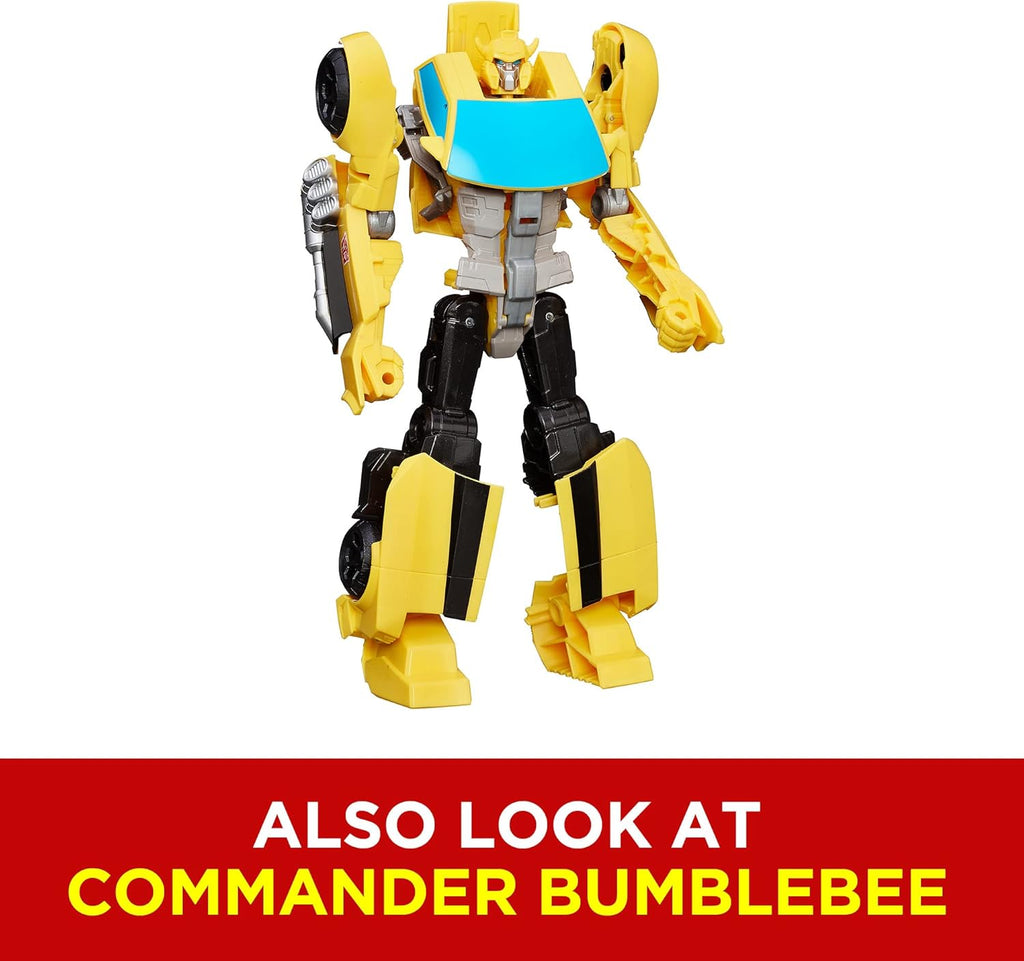 Yellow and black Optimus Prime action figure toy with blue chest panel and robot details