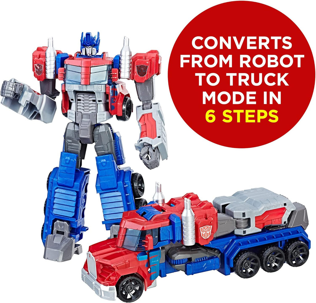Optimus Prime action figure by craques transforming from robot to truck mode in 6 steps