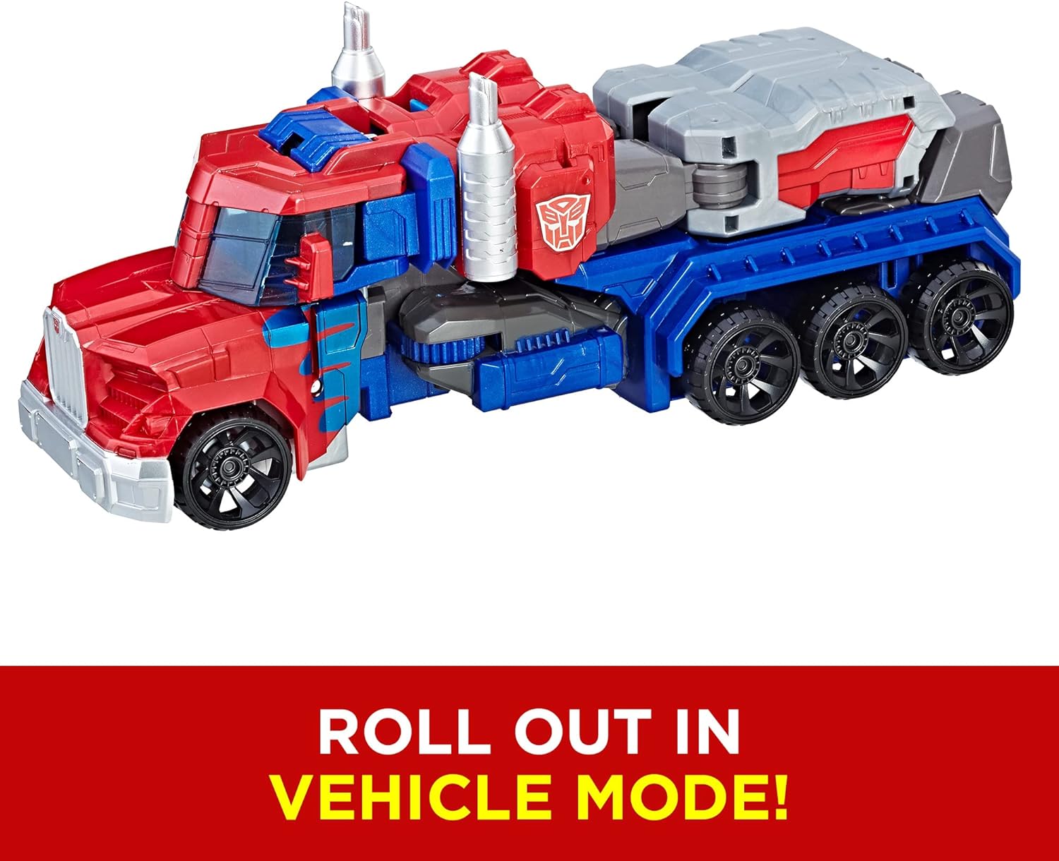 Optimus Prime action figure in red and blue truck vehicle mode by craques